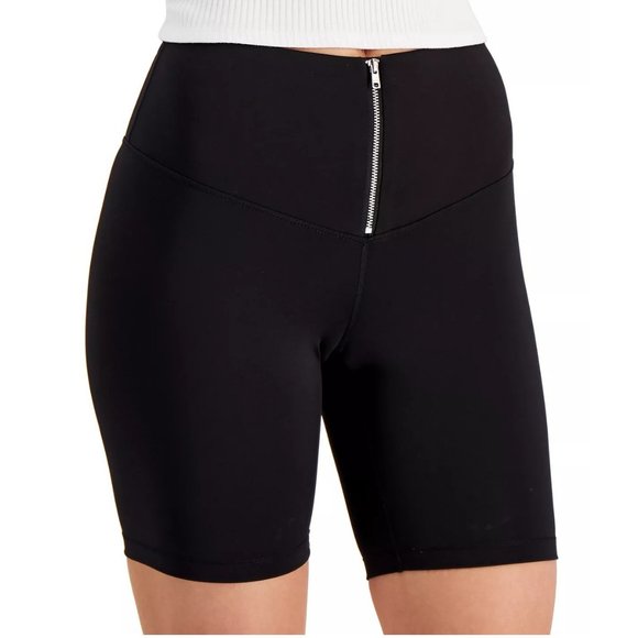 New INC INTERNATIONAL CONCEPTS Zipper Compression Bike Shorts - Picture 3 of 7